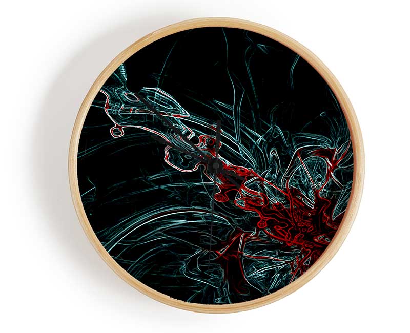 Infusion Red Clock - Wallart-Direct UK