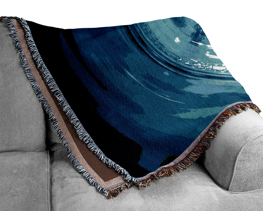 Intense Blue Woven Blanket