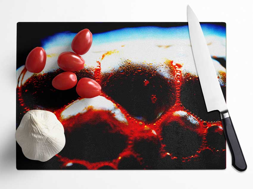 Lava Bubbles Glass Chopping Board