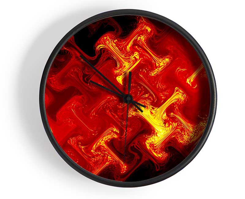 Lava Patterns Clock - Wallart-Direct UK