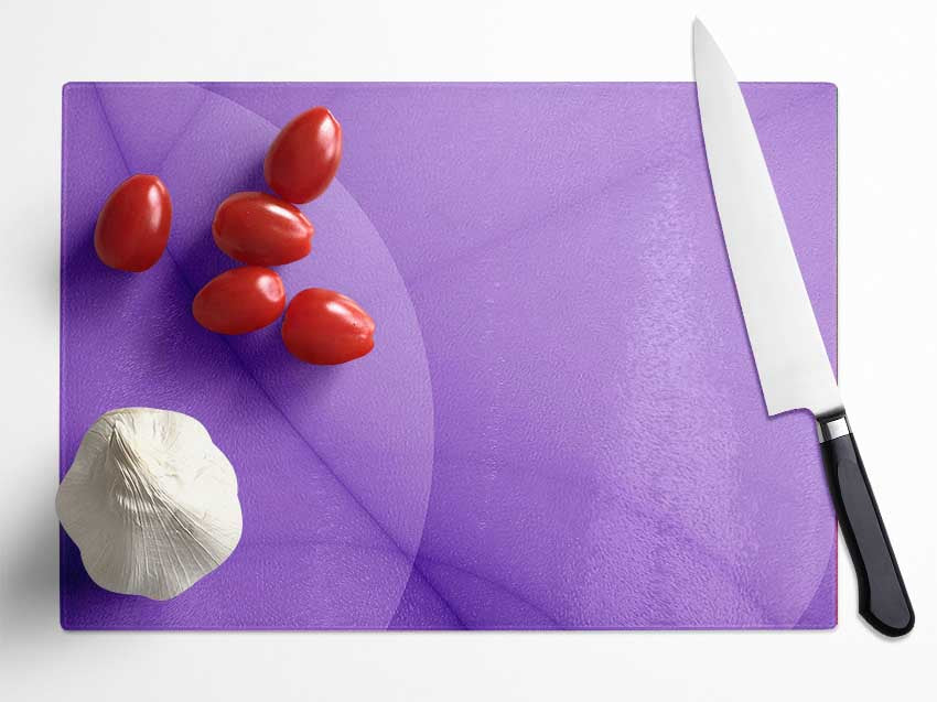 Lilac Beauty Glass Chopping Board