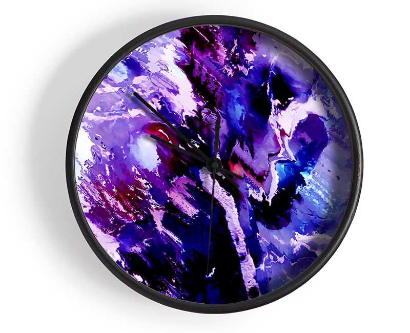 Lilac Nebular Clock - Wallart-Direct UK