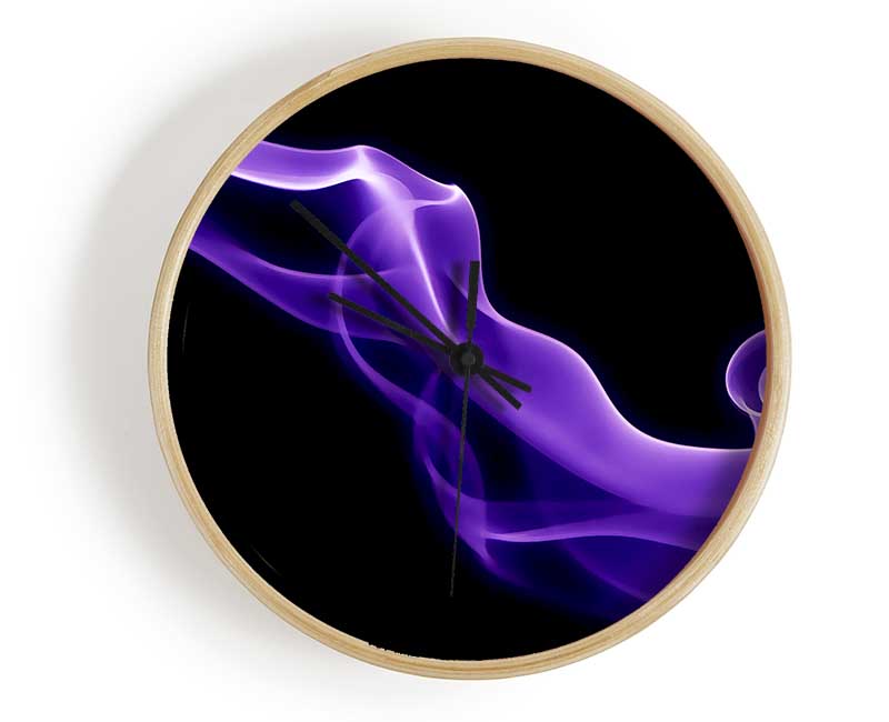 Lilac Purple Smoke Clock - Wallart-Direct UK