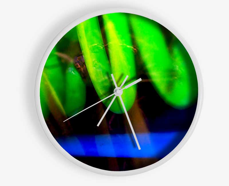 Lime Green Coil Clock - Wallart-Direct UK