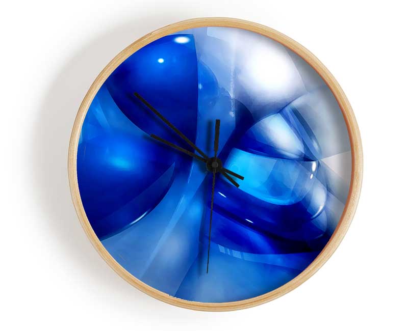 Liquid Blue Energy Clock - Wallart-Direct UK