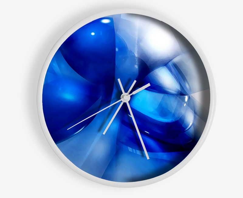 Liquid Blue Energy Clock - Wallart-Direct UK