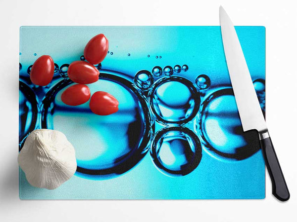 Liquid Bubbles Glass Chopping Board