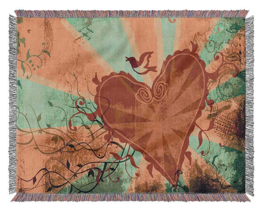 Love Of The Heart Woven Blanket