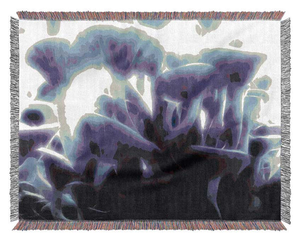 Magic Mystical Mushrooms Woven Blanket