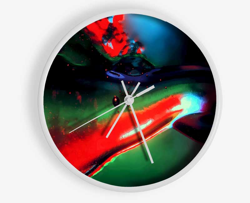 Melting Colours Clock - Wallart-Direct UK