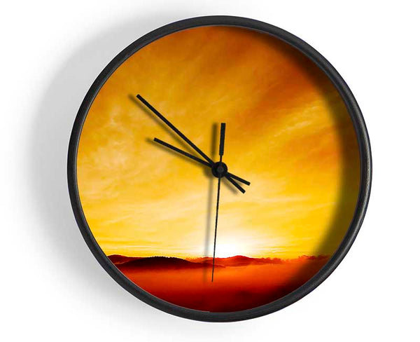 Misty Morning Sunrise Clock - Wallart-Direct UK