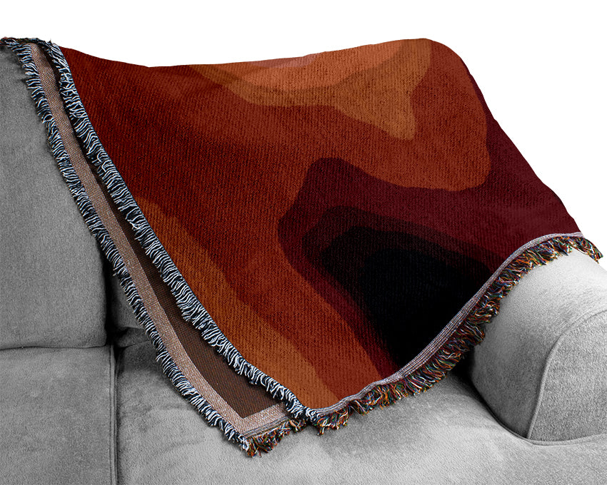 Misty Red Woven Blanket