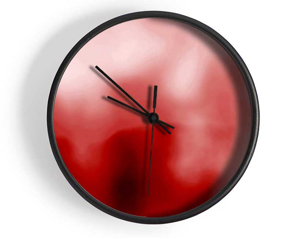 Misty Red Clock - Wallart-Direct UK