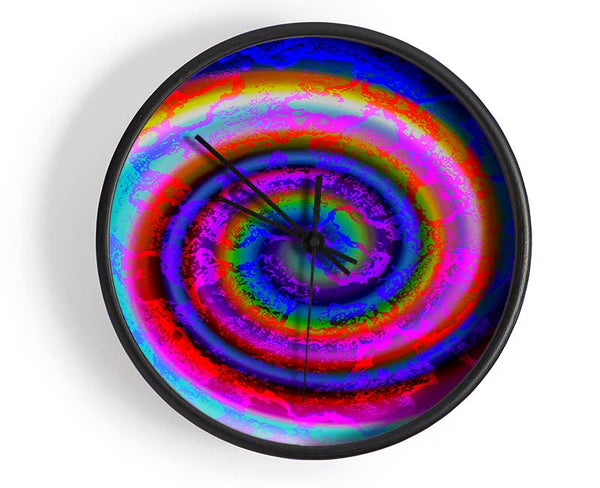 Neon Rainbow Coil Clock - Wallart-Direct UK