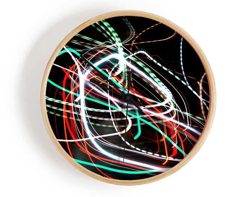 Neon Rainbow Clock - Wallart-Direct UK