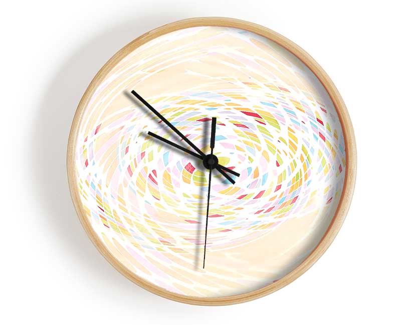 Pastel Swirl Clock - Wallart-Direct UK