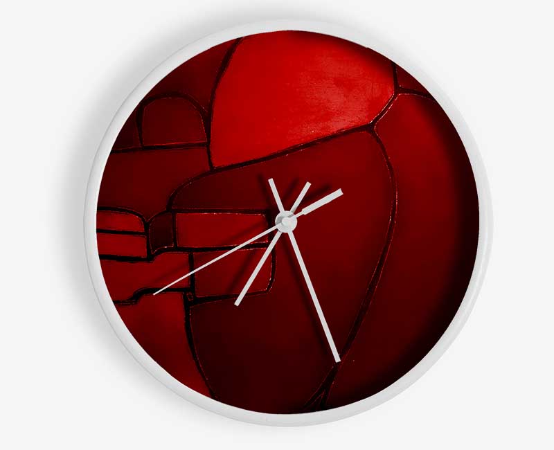 Over The Hill Red Clock - Wallart-Direct UK