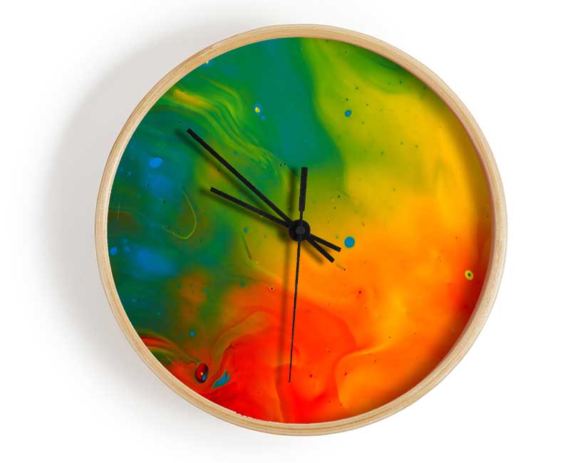 Paint Flames Clock - Wallart-Direct UK