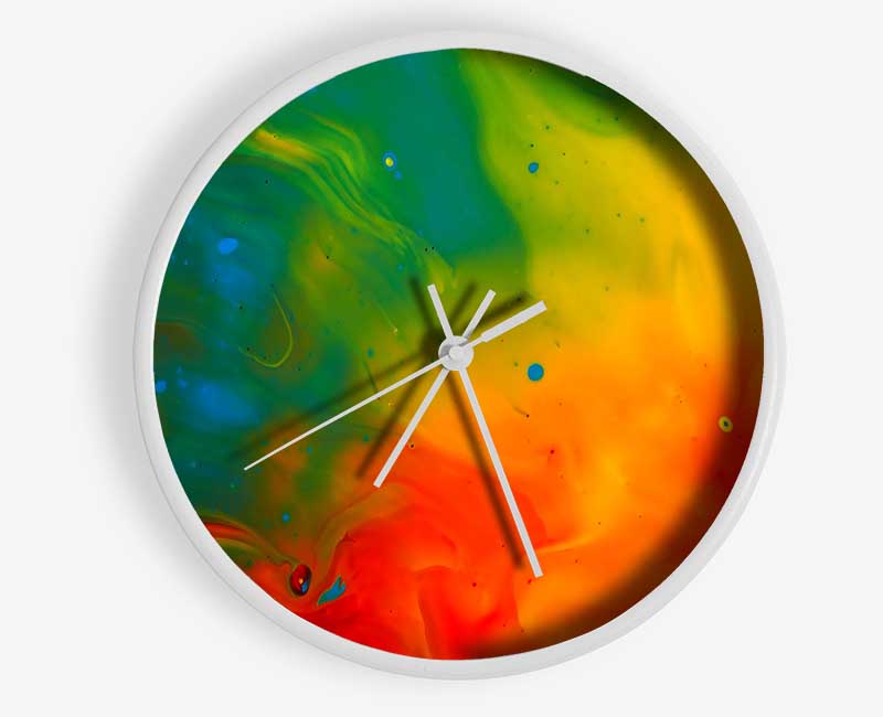 Paint Flames Clock - Wallart-Direct UK