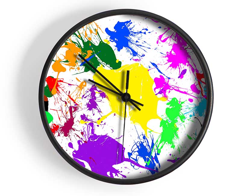 Paint Splatter Clock - Wallart-Direct UK