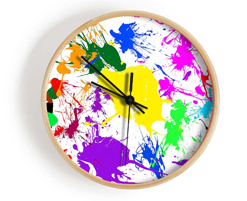 Paint Splatter Clock - Wallart-Direct UK