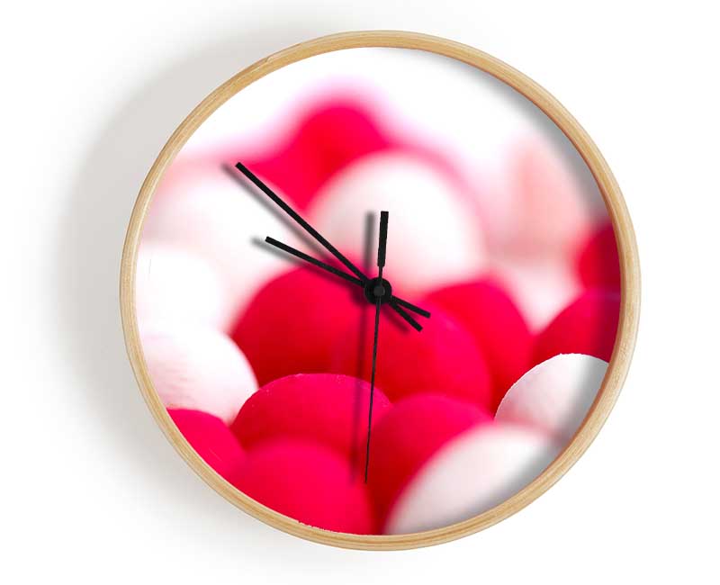 Pink And White Sweet Clock - Wallart-Direct UK