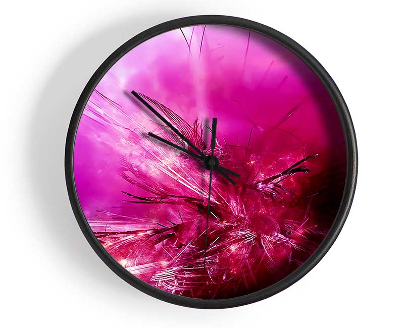 Pink Fury Clock - Wallart-Direct UK