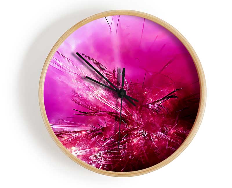 Pink Fury Clock - Wallart-Direct UK