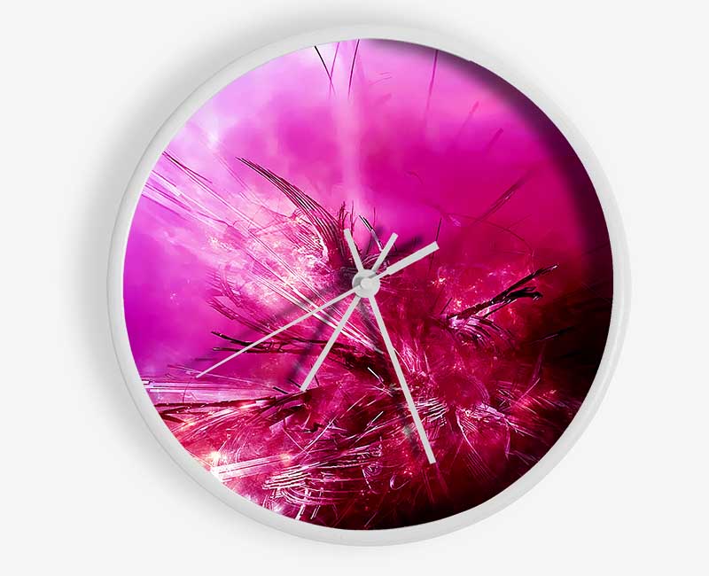 Pink Fury Clock - Wallart-Direct UK