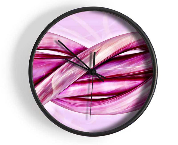 Pink Knots Clock - Wallart-Direct UK