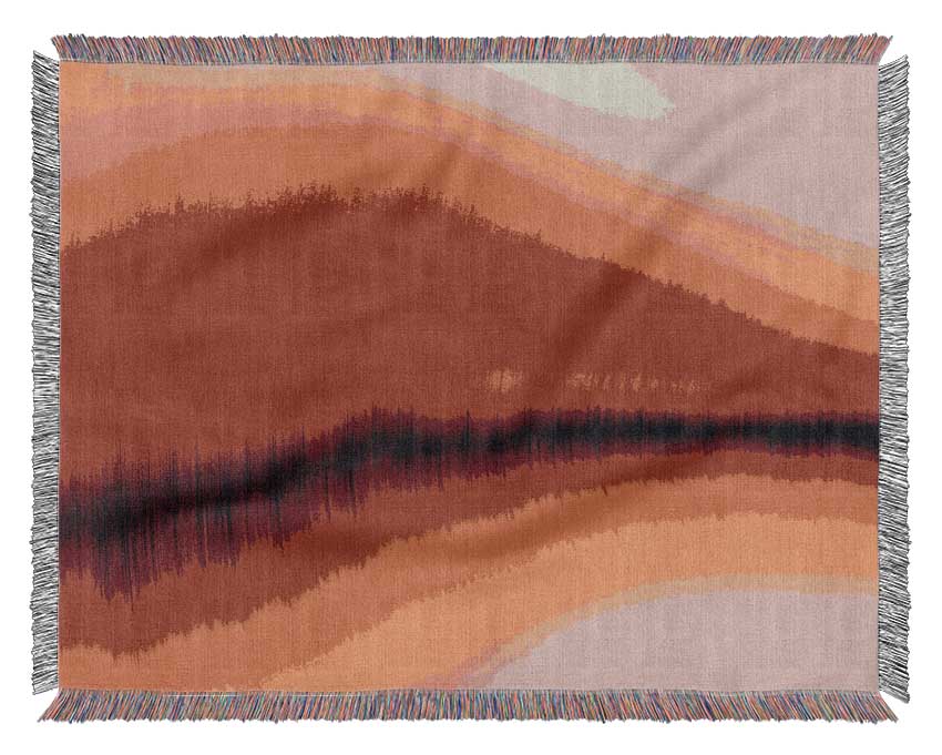 Pink Sound Wave Woven Blanket