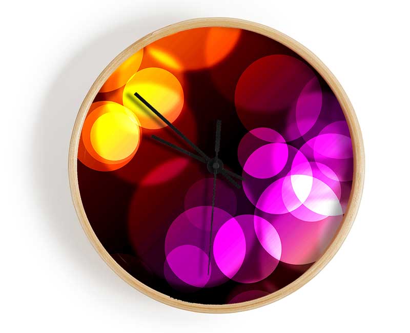 Psychedelic Spotlights Clock - Wallart-Direct UK