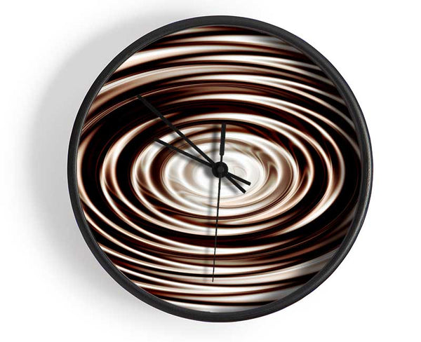 Perfect Chocolate Ripple Clock - Wallart-Direct UK