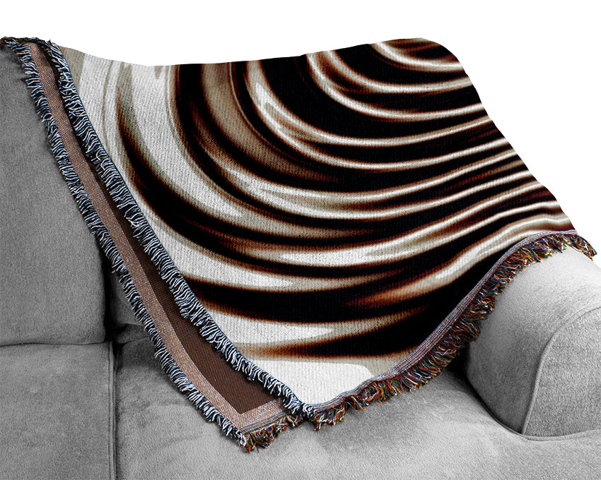 Perfect Chocolate Ripple Woven Blanket