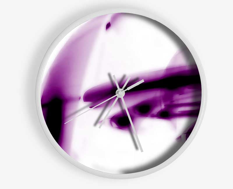 Purple Alien Planet Clock - Wallart-Direct UK