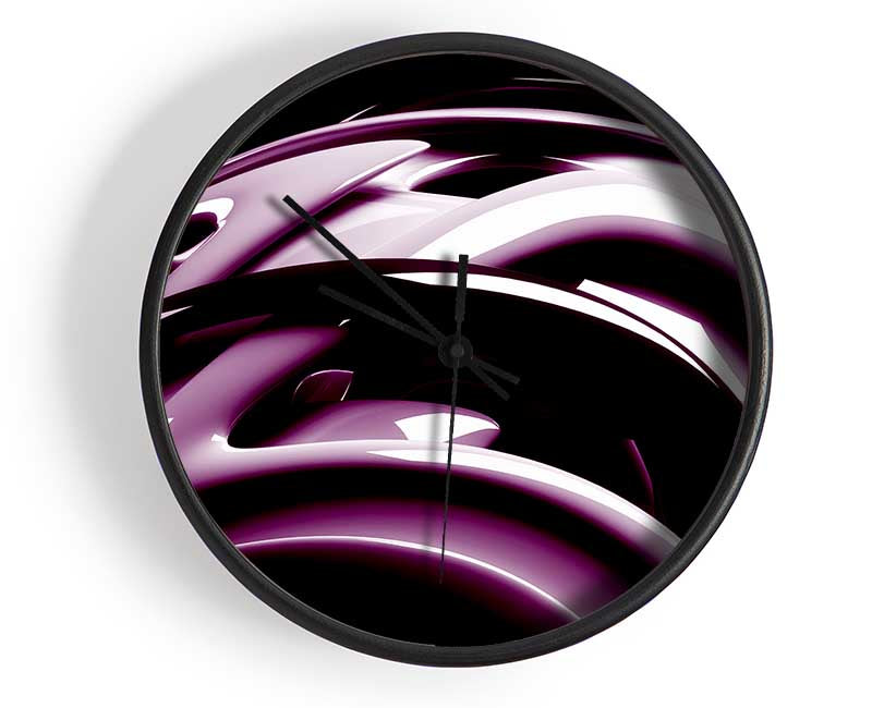 Purple Bend Clock - Wallart-Direct UK