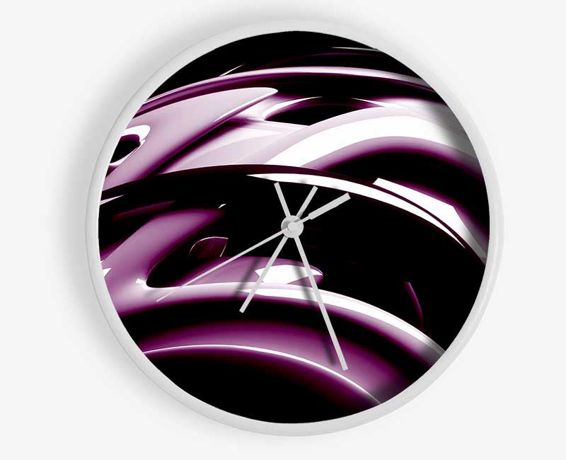 Purple Bend Clock - Wallart-Direct UK