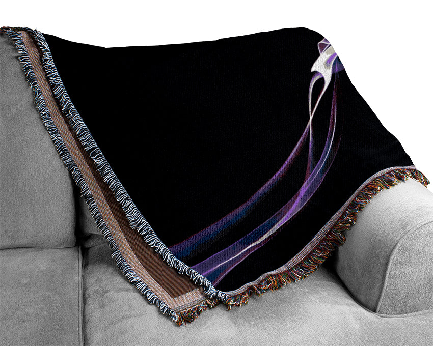 Purple Silk Woven Blanket