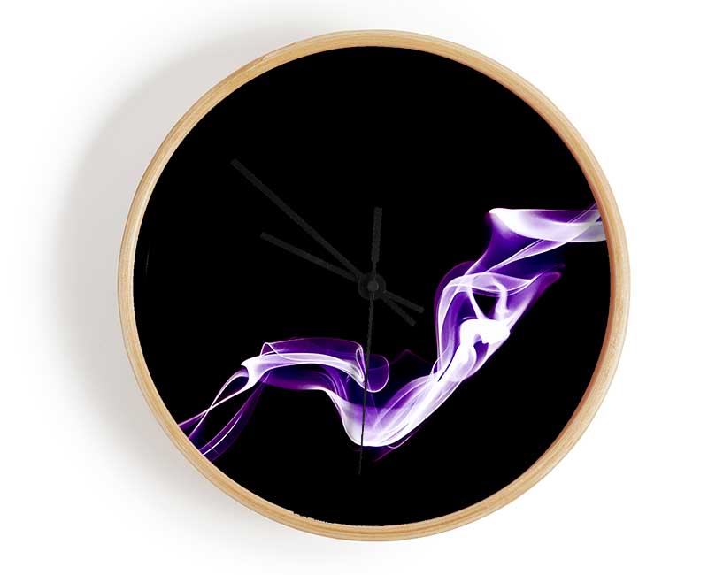 Purple Silk Clock - Wallart-Direct UK