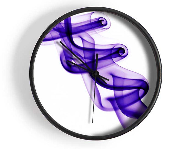 Purple Smoke Twist Clock - Wallart-Direct UK