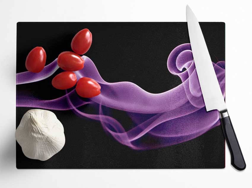 Purple Smoke Glass Chopping Board