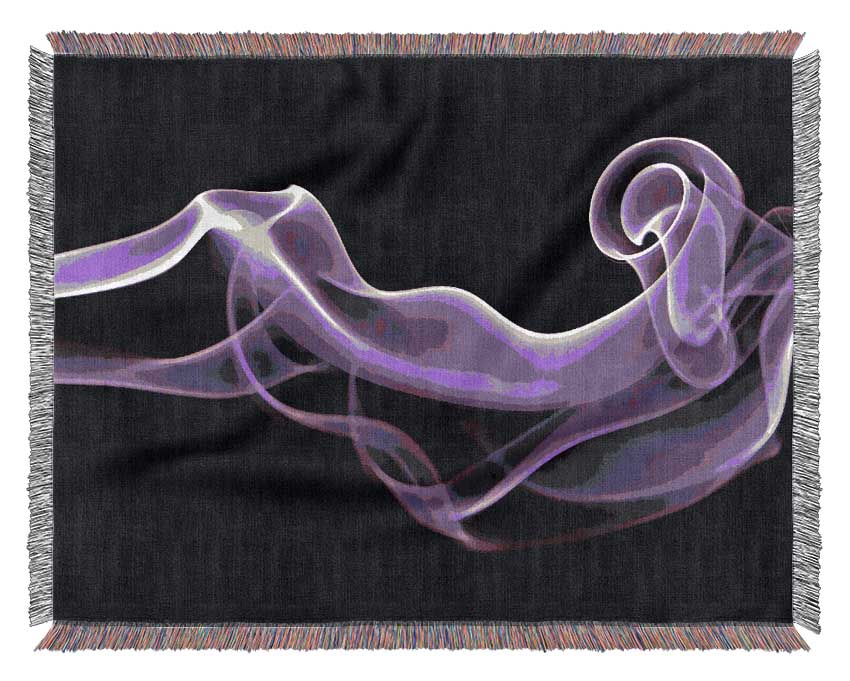 Purple Smoke Woven Blanket