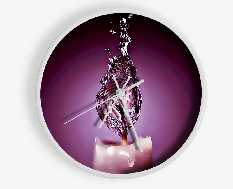 Purple Water Candle Clock - Wallart-Direct UK