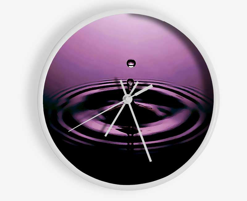 Purple Water Droplet Clock - Wallart-Direct UK