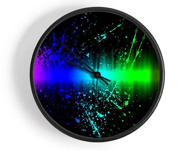 Rainbow Color Splatter Clock - Wallart-Direct UK