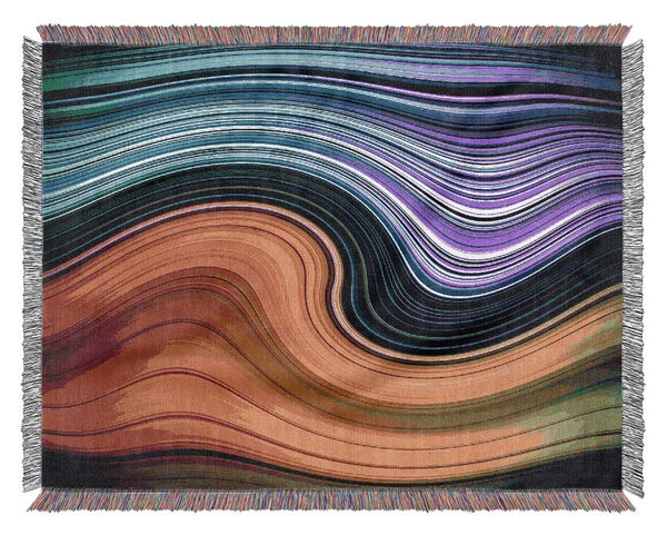 Rainbow Flow Woven Blanket