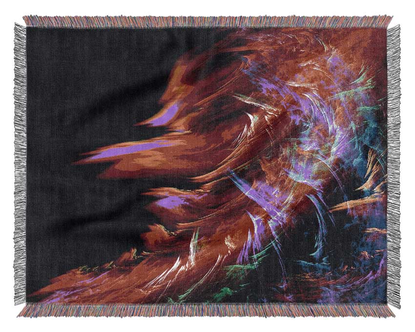 Rainbow Inferno Woven Blanket