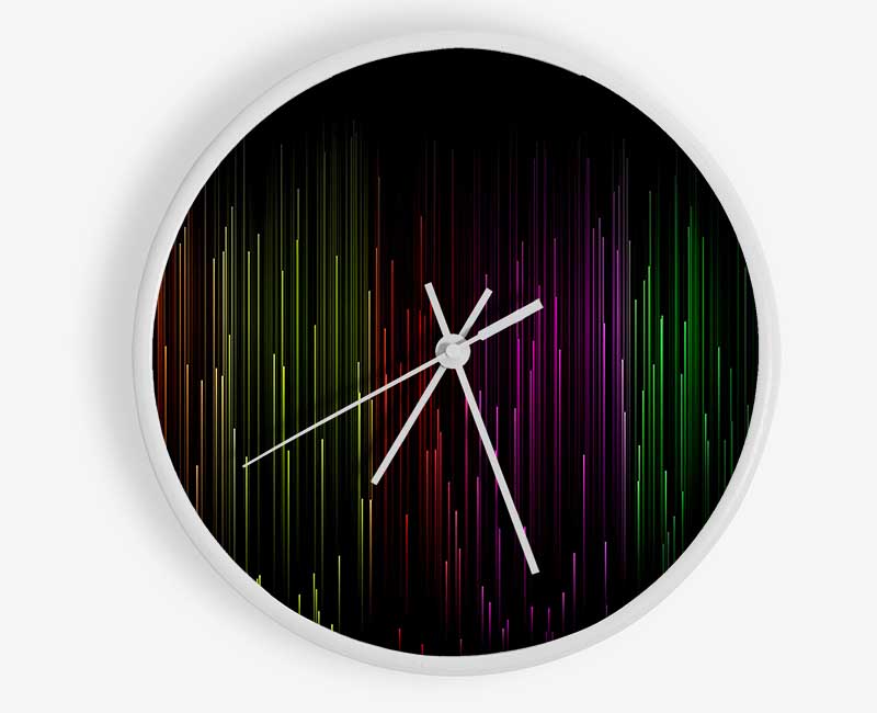 Rainbow Lines Clock - Wallart-Direct UK