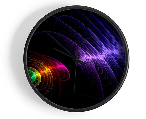 Rainbow Ripple Clock - Wallart-Direct UK