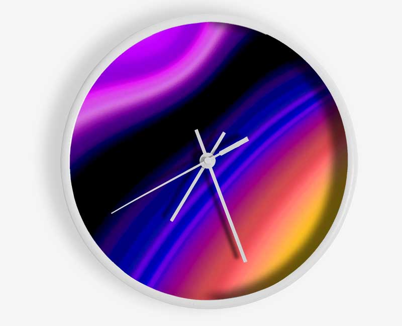 Rainbow Smears Clock - Wallart-Direct UK